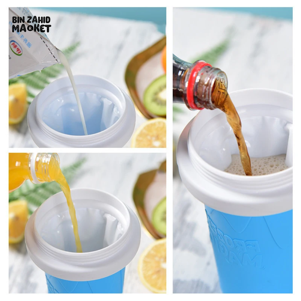QUICK-FREEZE SLUSHY MAKER CUP LARGE CAPACITY FOR SMOOTHIES JUICE & ICE CREAM SUMMER KITCHEN TOOL