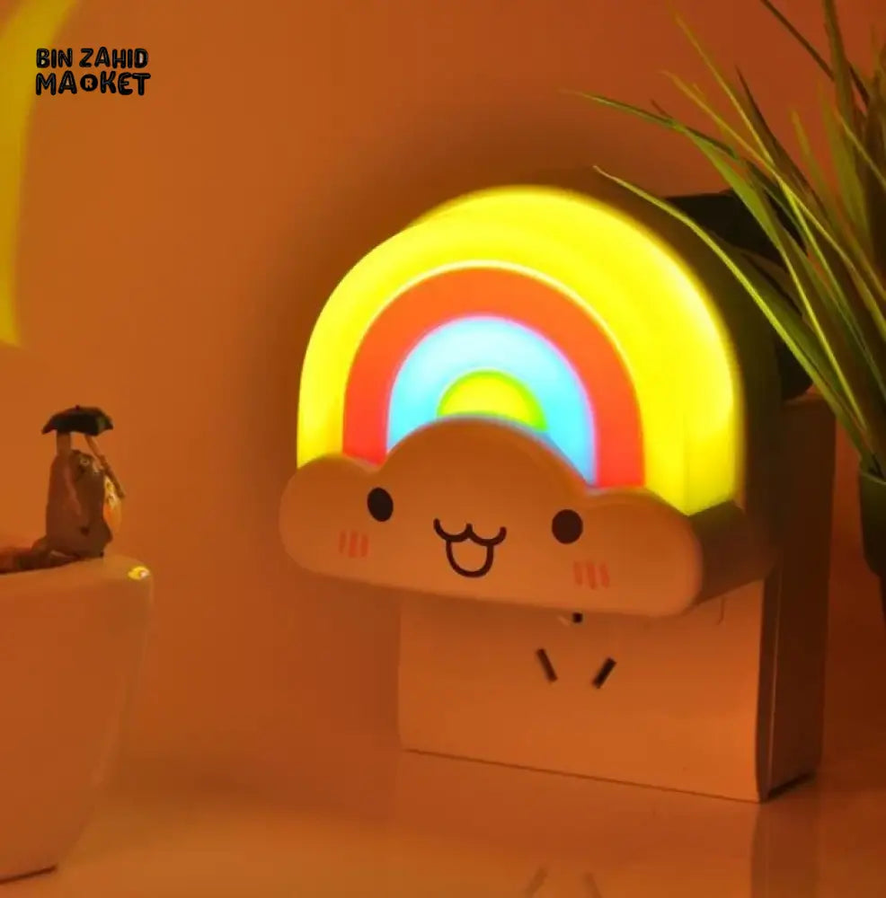 RAINBOW CLOUD LED NIGHT LIGHT – PLUG-IN NURSERY WALL LAMP