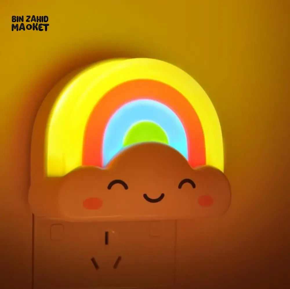 RAINBOW CLOUD LED NIGHT LIGHT – PLUG-IN NURSERY WALL LAMP
