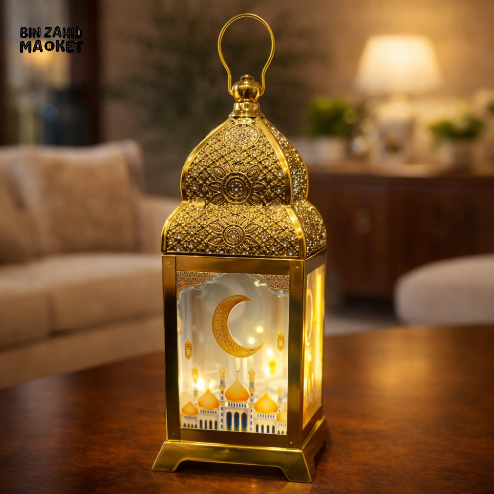 RAMADAN ARABIC THEME DECORATIVE LED CELL WITH HALAL HUMMING NASHEED LANTERNS