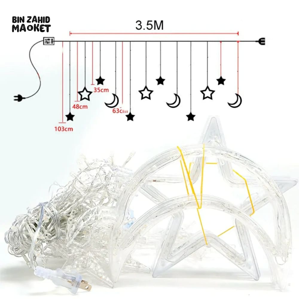 MOON & STARS DECOR FAIRY LIGHTS