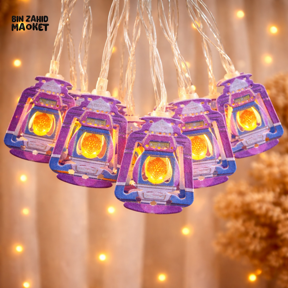 RAMADAN LANTERN LED STRING LIGHTS – WARM GLOW ISLAMIC FESTIVE HOME DECOR
