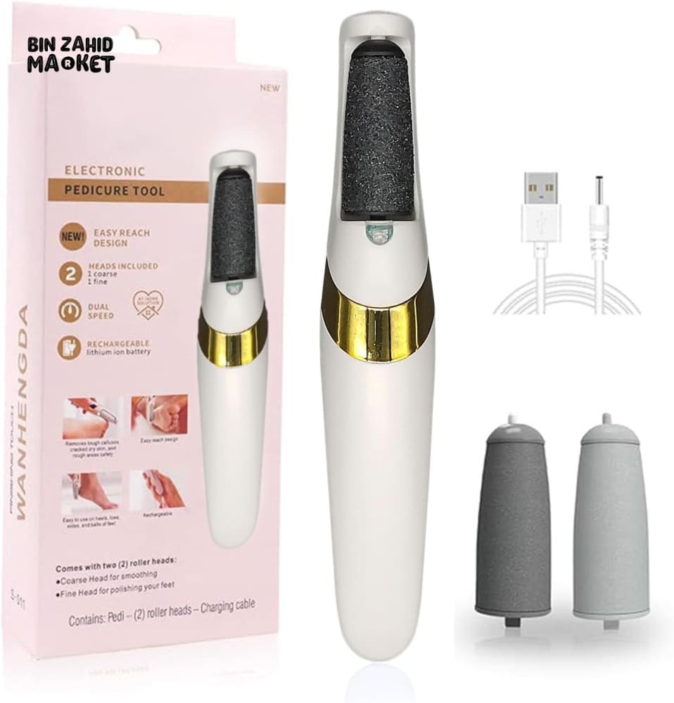 RECHARGEABLE ELECTRIC CALLUS REMOVER – CORDLESS ELECTRONIC FOOT FILE FOR WOMEN & MEN