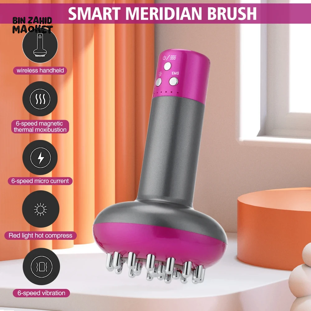 RECHARGEABLE GUA SHA MASSAGER – HEATING BODY SHAPING & MERIDIAN SCRAPING BRUSH FOR LYMPHATIC CARE