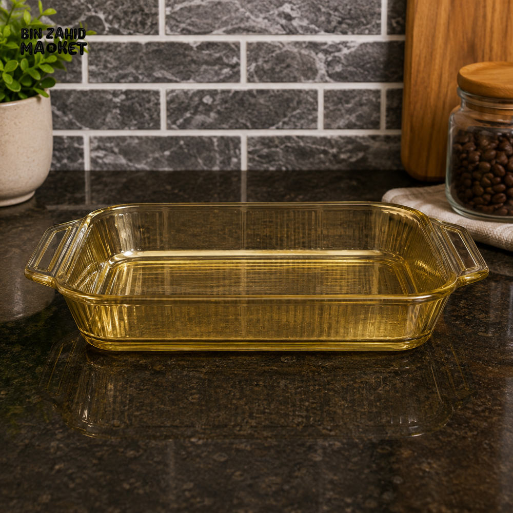 RECTANGULAR GLASS BAKING DISH WITH HANDLES - Baking Dishes