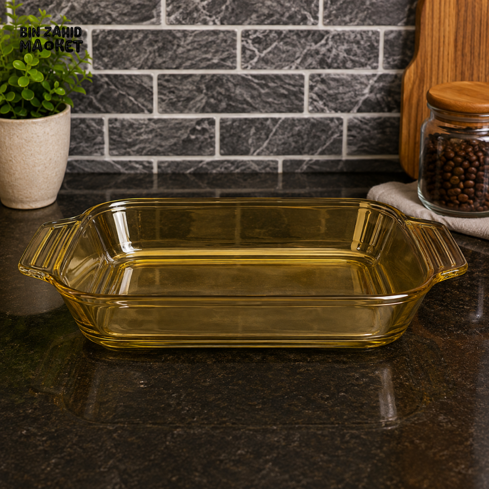 RECTANGULAR GLASS BAKING DISH WITH HANDLES - Baking Dishes