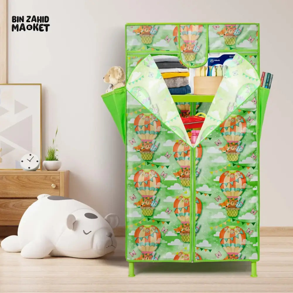 RED CAMEL TODDLER FOLDABLE WARDROBE – SMART & SPACE-SAVING DESIGN - GREEN