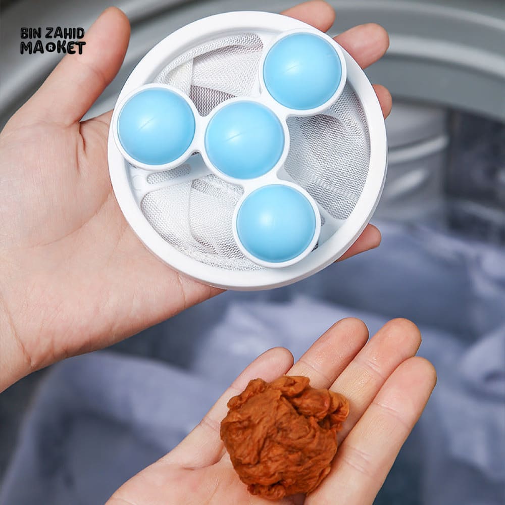 REMOVAL WASHING MACHINE HAIR TRAP REUSABLE MESH CLEANING BALL