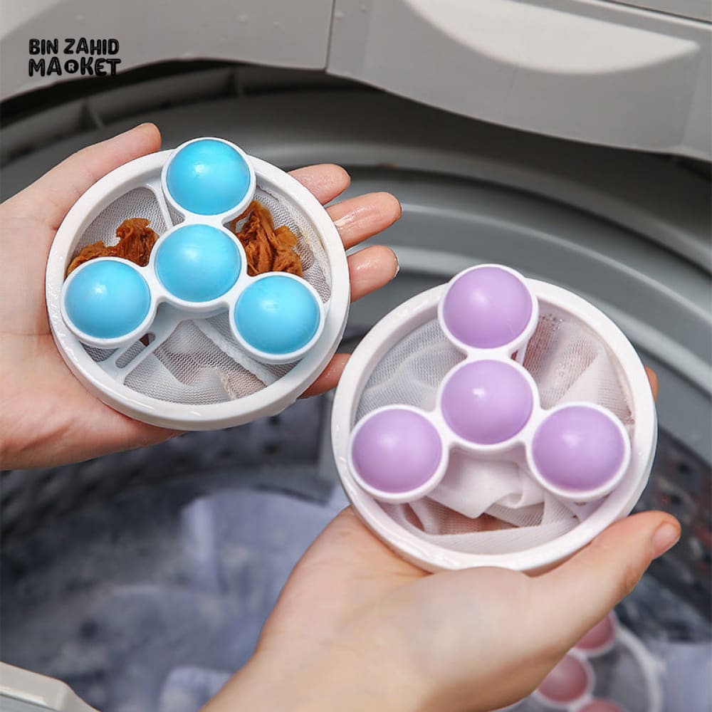 REMOVAL WASHING MACHINE HAIR TRAP REUSABLE MESH CLEANING BALL