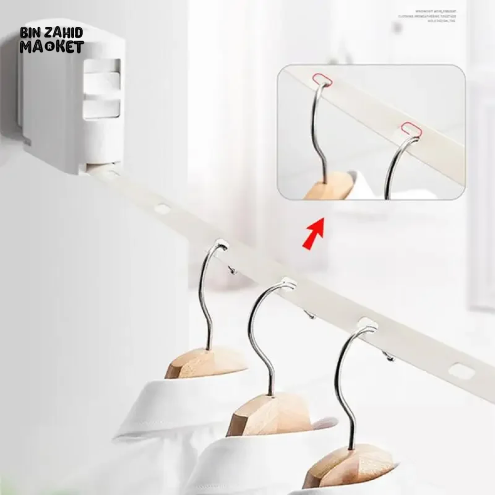 RETRACTABLE CLOTHESLINE INDOOR OUTDOOR DRYING RACK ROPE TENSIONER