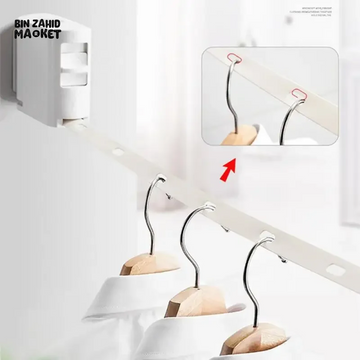 RETRACTABLE CLOTHESLINE INDOOR OUTDOOR DRYING RACK ROPE TENSIONER