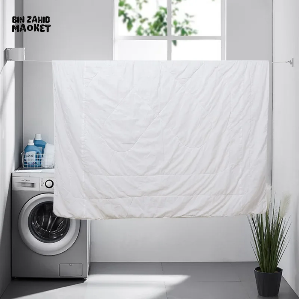 RETRACTABLE CLOTHESLINE INDOOR OUTDOOR DRYING RACK ROPE TENSIONER