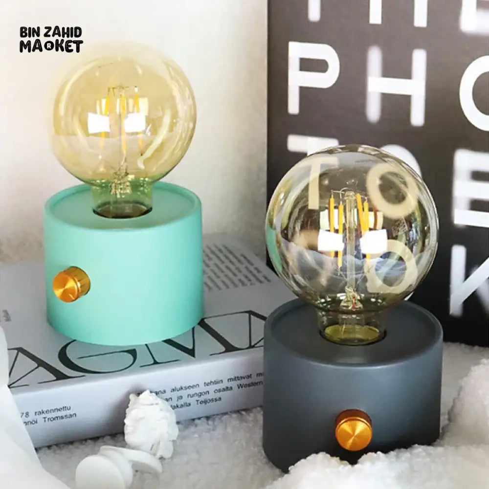 RETRO BULB SHAPE LED NIGHT LIGHT – BATTERY OPERATED DESKTOP LAMP