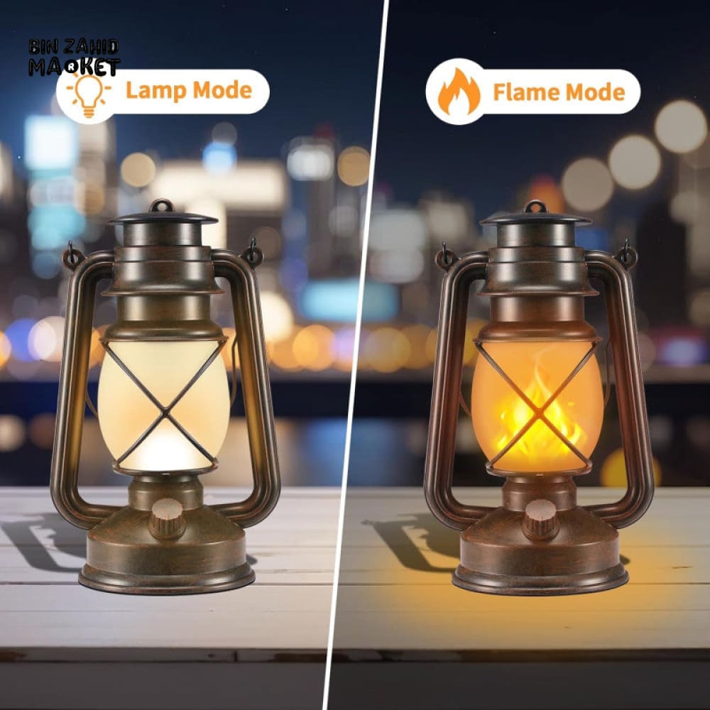 RETRO PORTABLE LED LANTERN – RECHARGEABLE CAMPING & DECORATIVE LIGHT