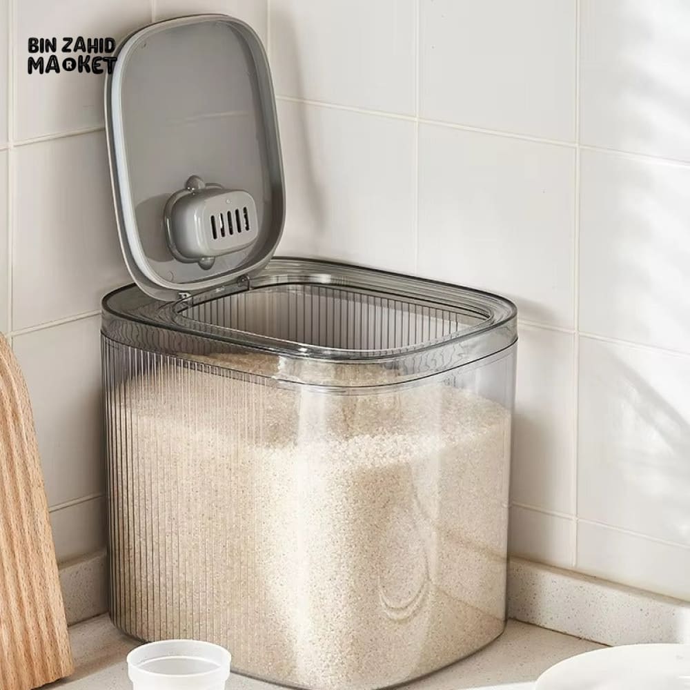 RICE & DRY FOOD STORAGE CONTAINER – DUST-PROOF INSECT-PROOF MULTIPURPOSE DISPENSER FOR GRAINS & PET FOOD 10KG