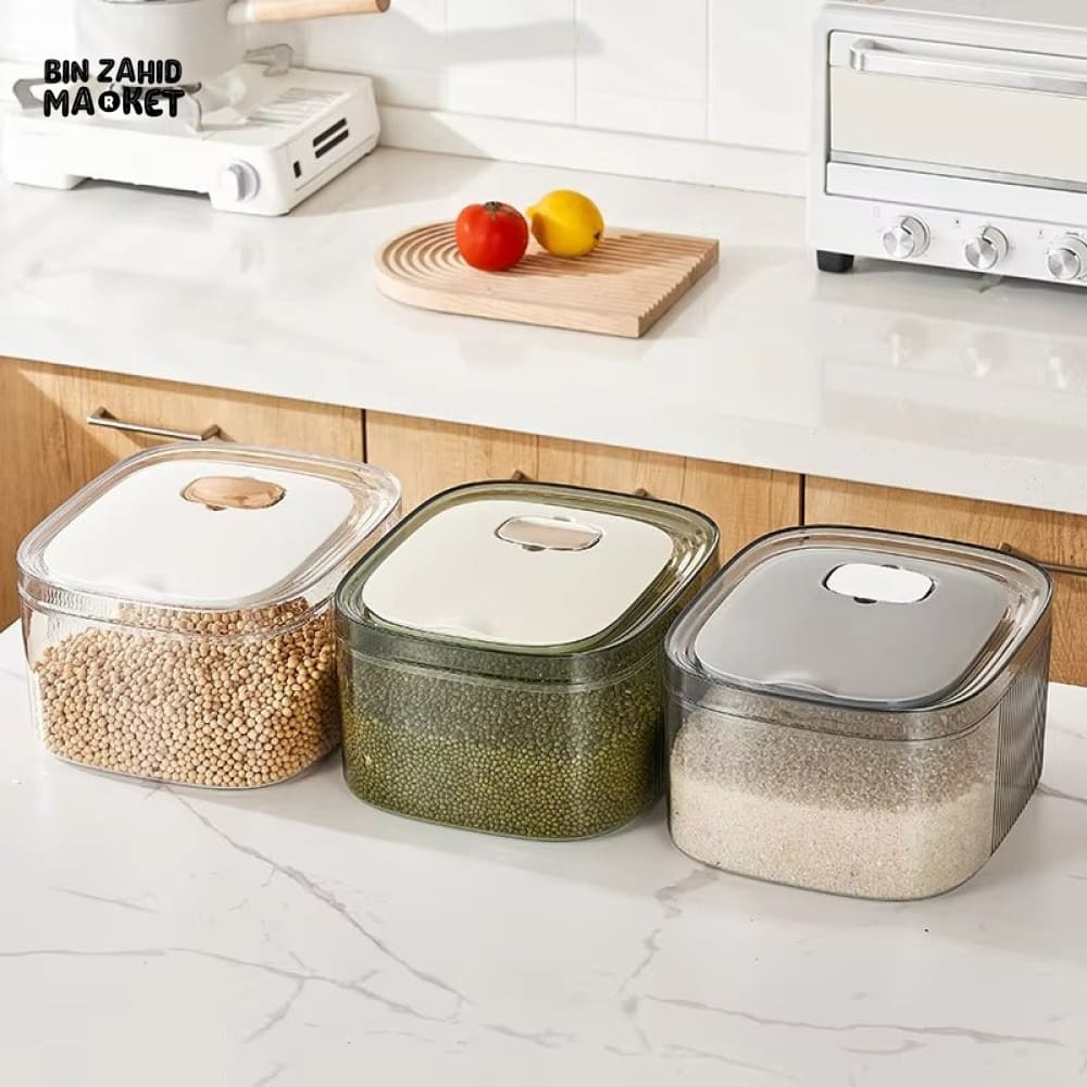 RICE & DRY FOOD STORAGE CONTAINER – DUST-PROOF INSECT-PROOF MULTIPURPOSE DISPENSER FOR GRAINS & PET FOOD 5KG