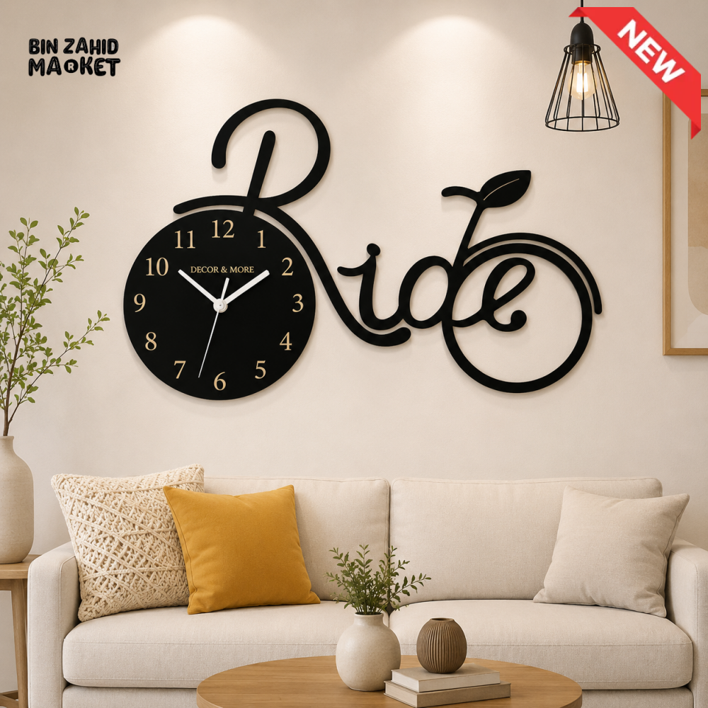 RIDE BICYCLE DESIGN DECORATIVE WALL CLOCK