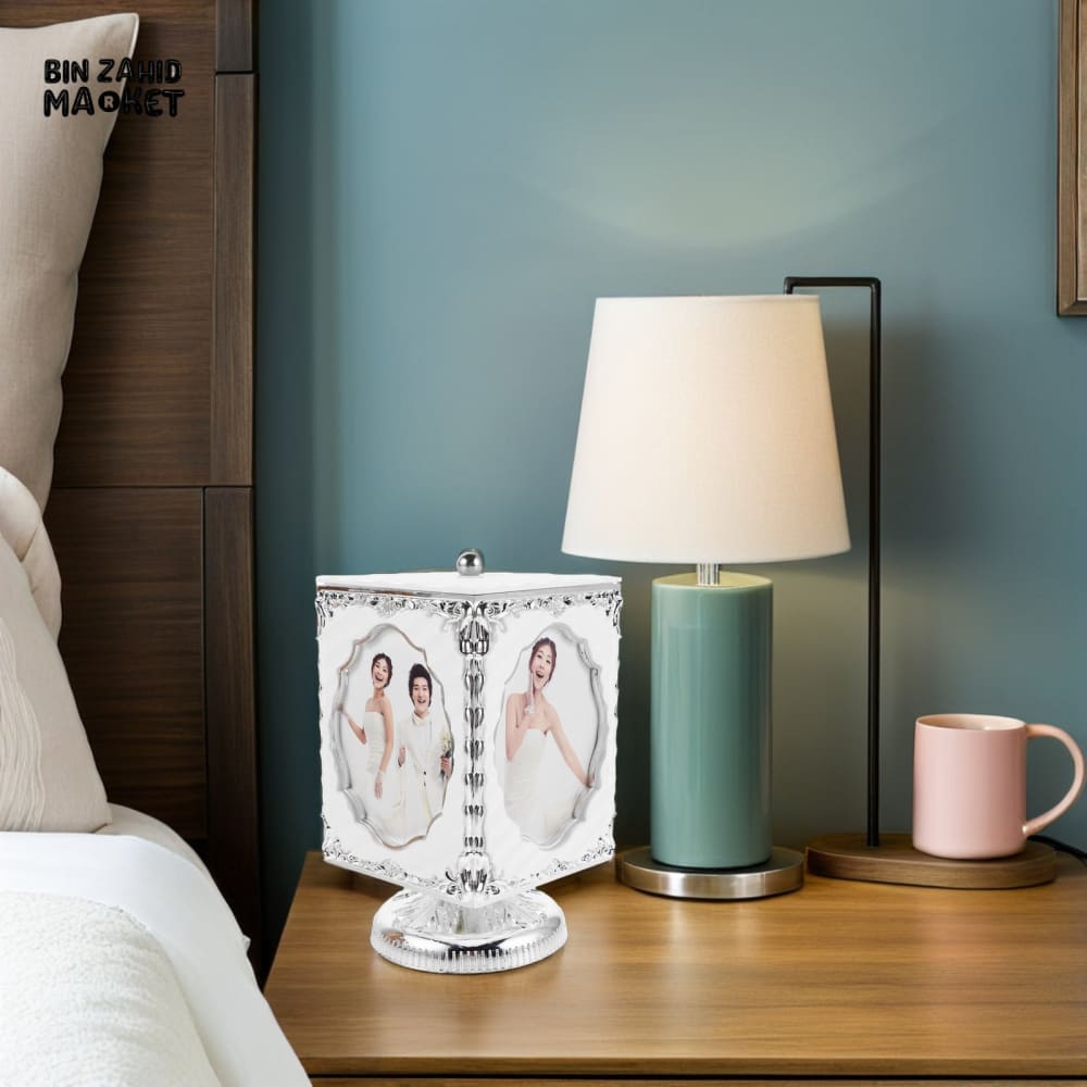 ROMANTIC ROTATING PHOTO FRAME – LUXURY DECORATIVE FRAME FOR WEDDING OR ANNIVERSARY GIFT