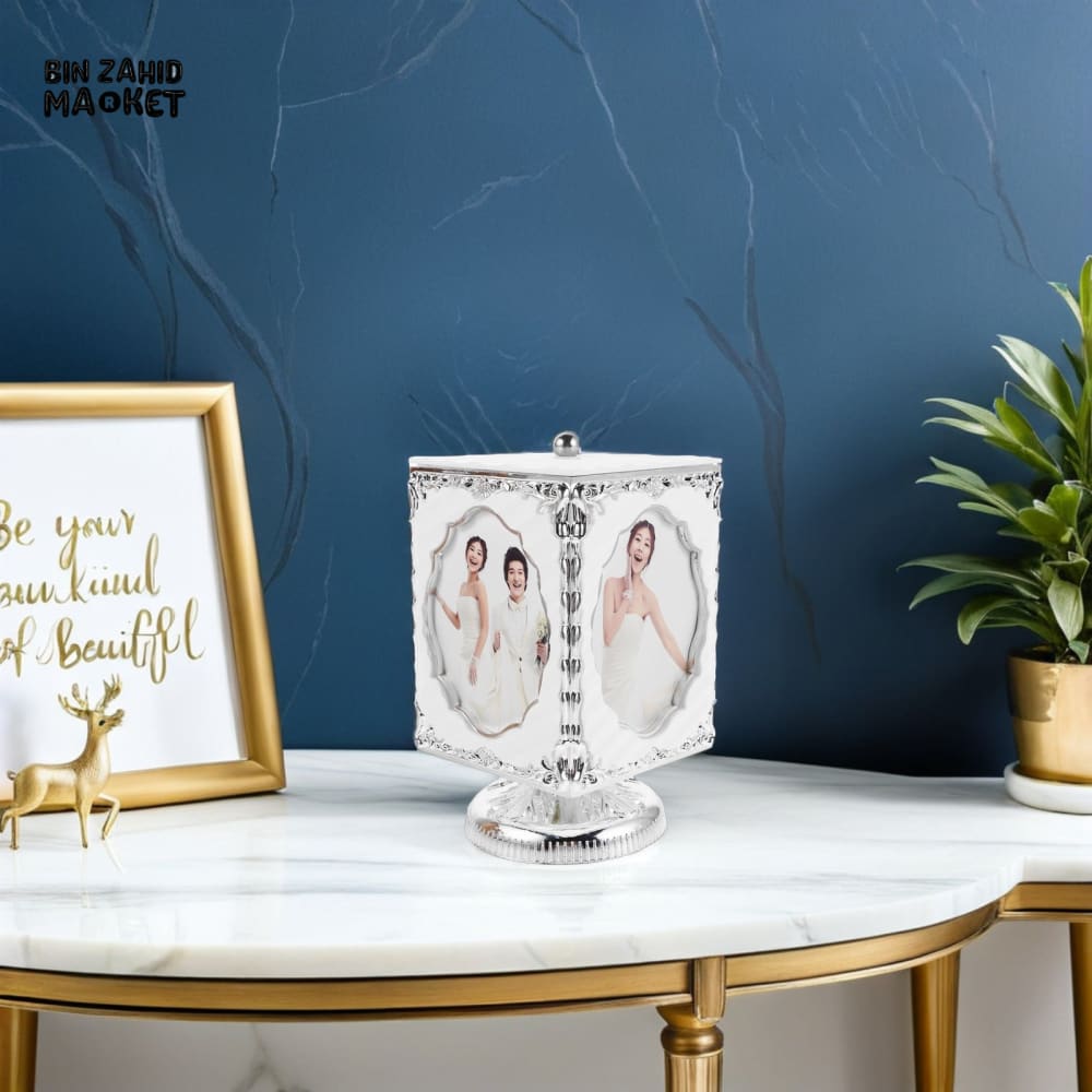 ROMANTIC ROTATING PHOTO FRAME – LUXURY DECORATIVE FRAME FOR WEDDING OR ANNIVERSARY GIFT
