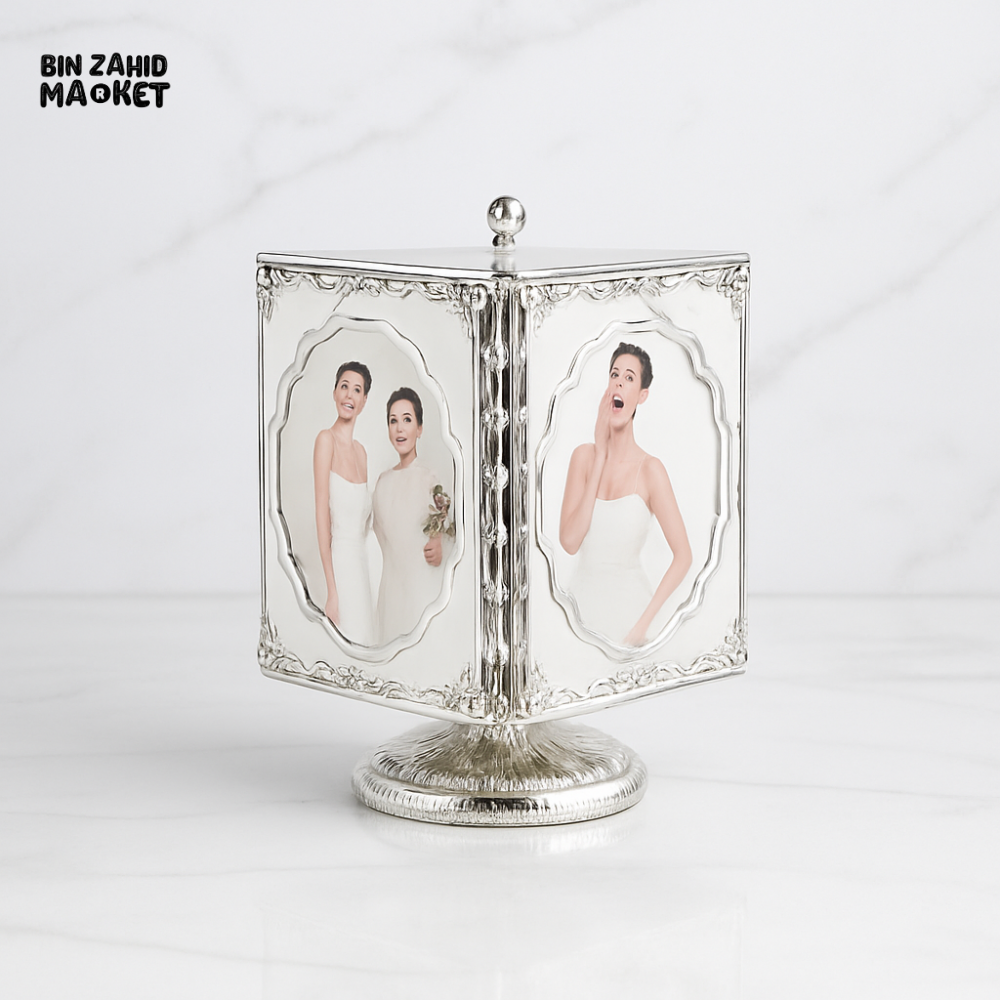 ROMANTIC ROTATING PHOTO FRAME – LUXURY DECORATIVE FRAME FOR WEDDING OR ANNIVERSARY GIFT