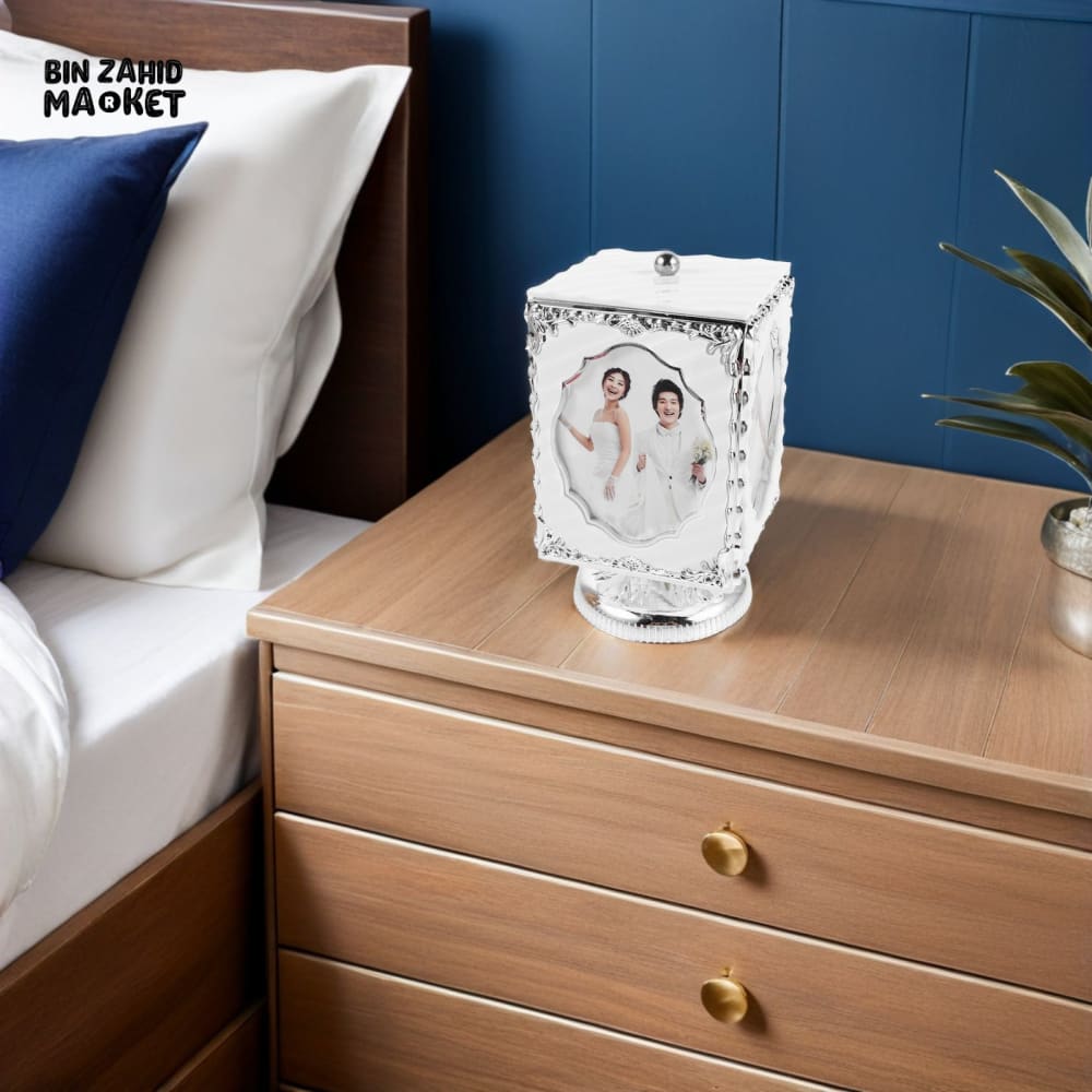 ROMANTIC ROTATING PHOTO FRAME – LUXURY DECORATIVE FRAME FOR WEDDING OR ANNIVERSARY GIFT