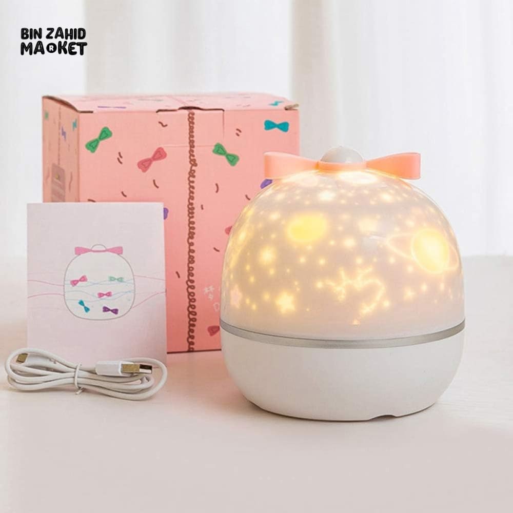 ROTATABLE LED PROJECTOR LAMP – 3 LIGHT MODES DREAMY STAR & MOON NIGHT LIGHT
