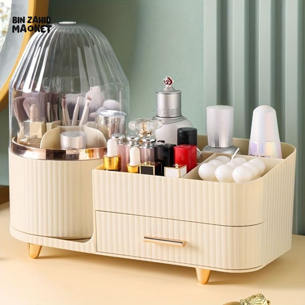ROTATING BRUSH & COSMETIC ORGANIZER