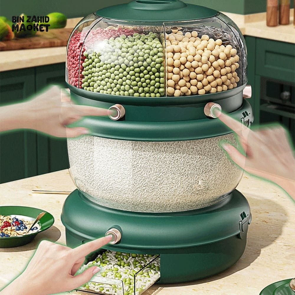 ROTATING DUAL PORTIONS 9KG CEREAL DISPENSER