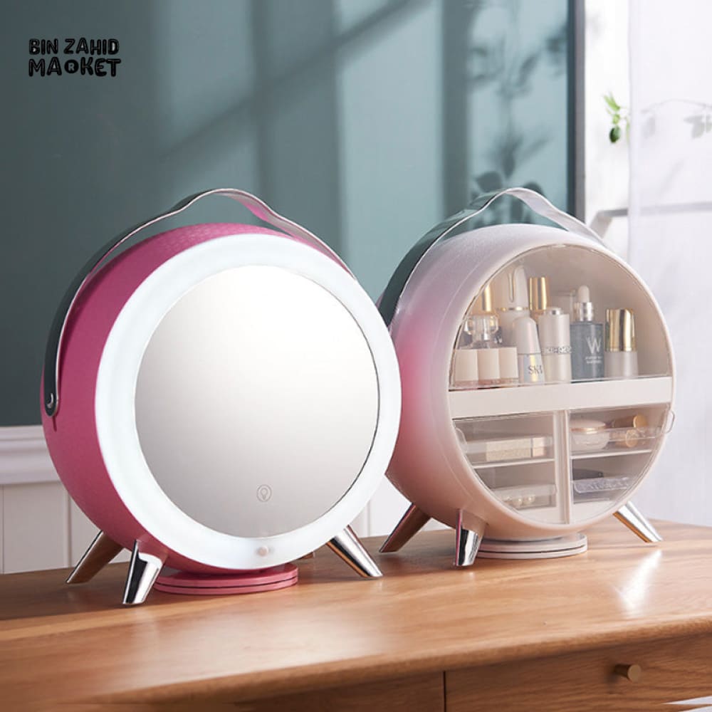 ROTATING LED BEAUTY ORGANIZER BOX