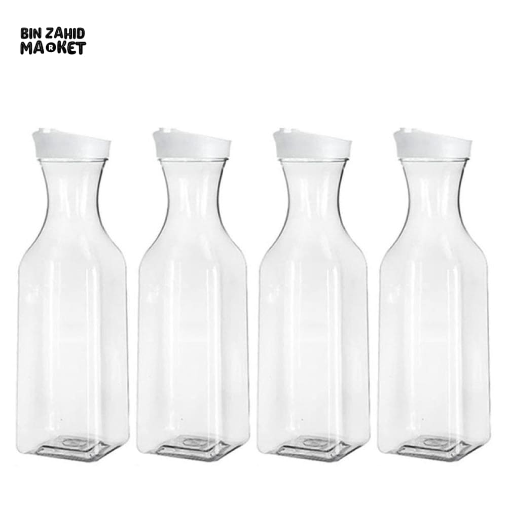 SQUARE PLASTIC JUICE & MILK BOTTLE 1.1 LITRE – FLIP LID WATER CONTAINER