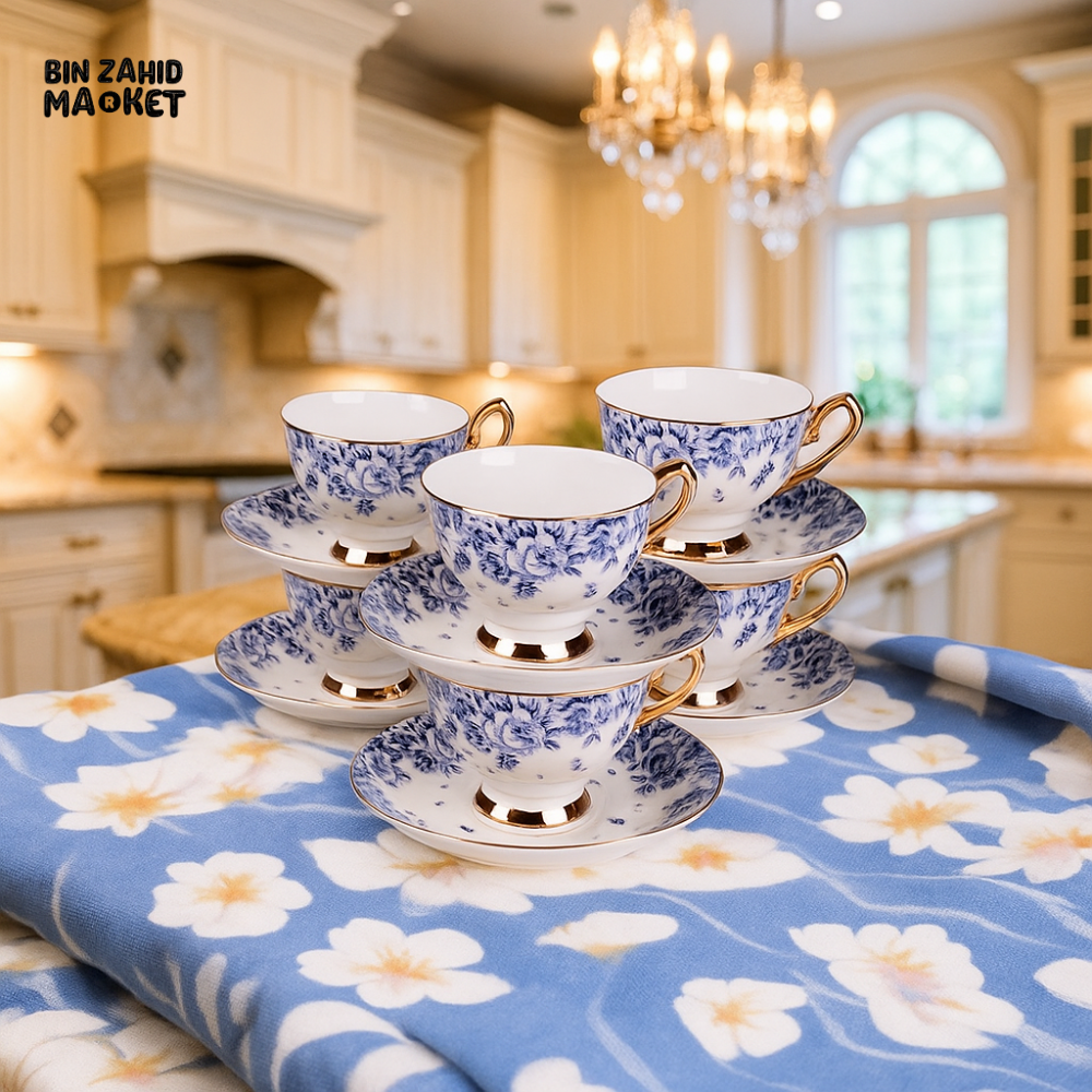 ROYAL ALBERT BLUE FLORAL 12PIECE VINTAGE LUXURY EDITION