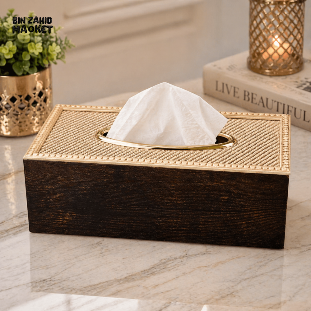ROYAL WEAVE LUXURY WOODEN TISSUE BOX HOLDER