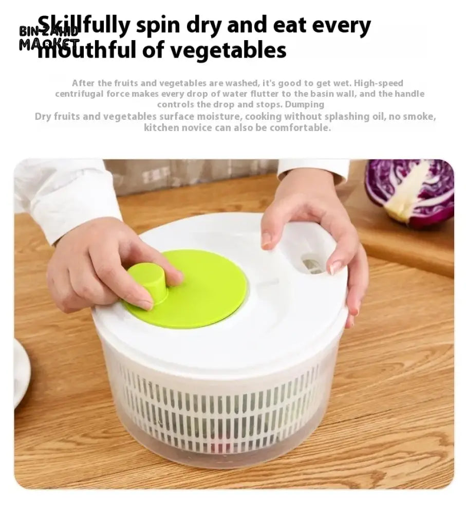 SALAD DRAIN BASKET – MULTIFUNCTIONAL MANUAL VEGETABLE DRYER SALAD SPINNER FOR FRUITS & VEGETABLES KITCHEN HELPER FOR HOME USE