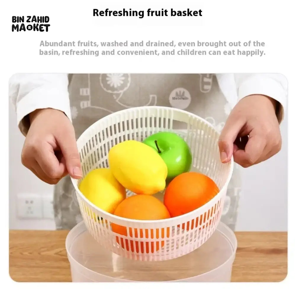 SALAD DRAIN BASKET – MULTIFUNCTIONAL MANUAL VEGETABLE DRYER SALAD SPINNER FOR FRUITS & VEGETABLES KITCHEN HELPER FOR HOME USE