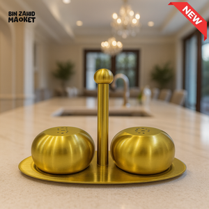 SALT & PEPPER SHAKER SET - GOLDEN B7555G(B6328G)