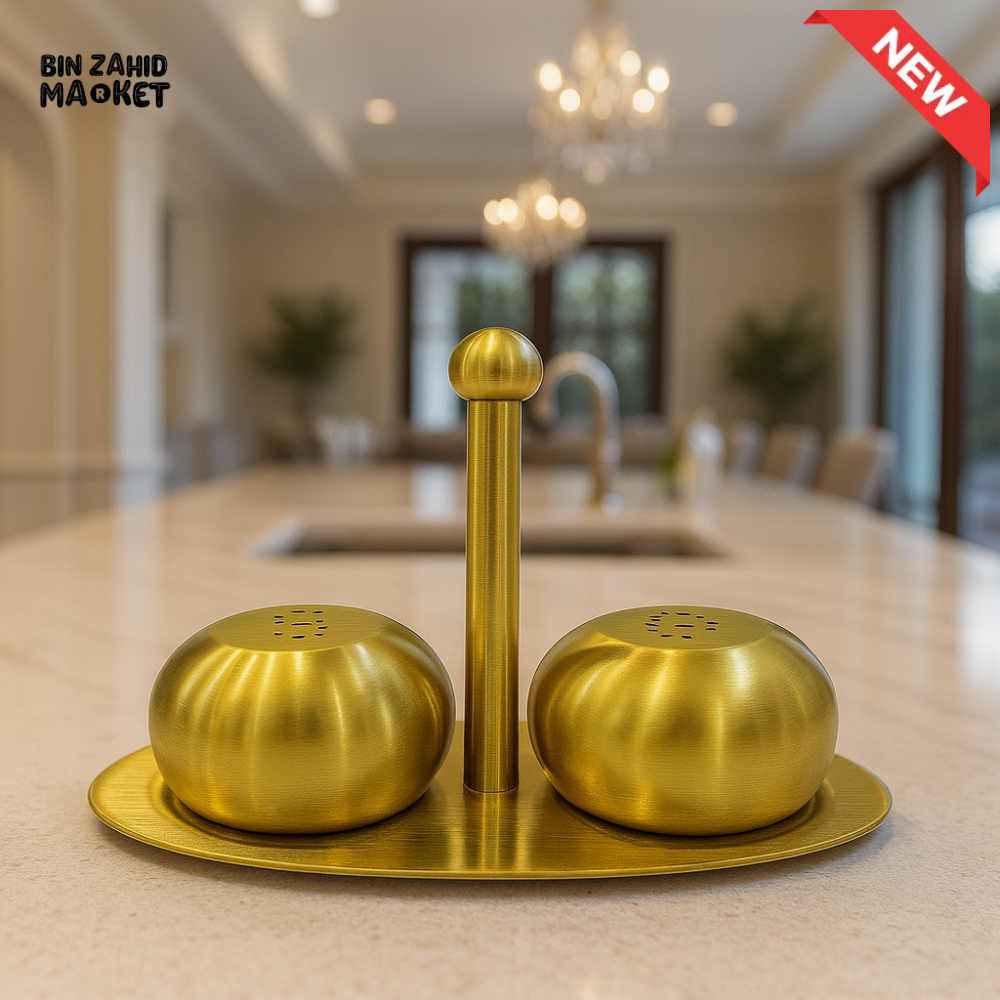 SALT & PEPPER SHAKER SET - GOLDEN B7555G(B6328G)