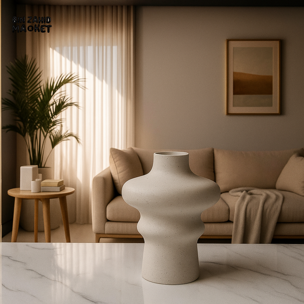 SCULPTURAL CERAMIC VASE – MODERN MINIMALIST HOME DECOR PIECE