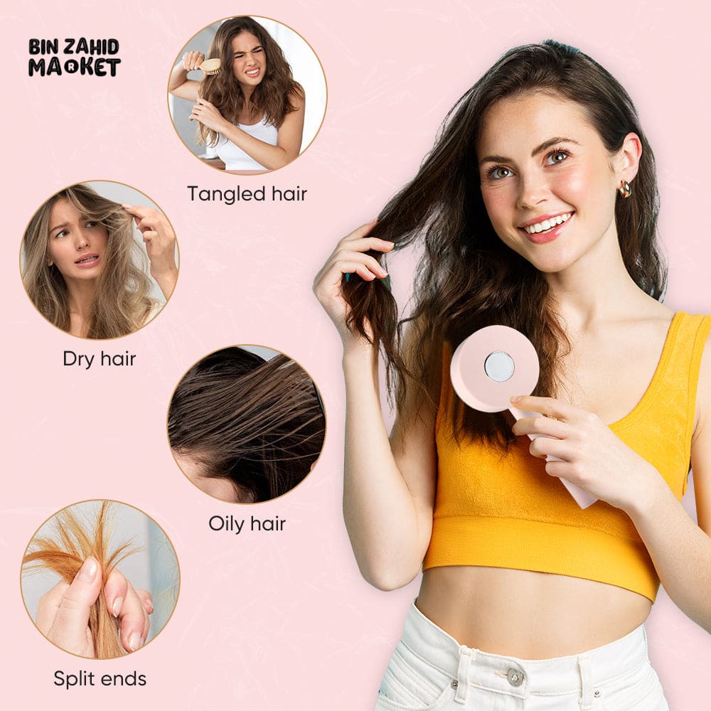 SELF-CLEANING DETANGLING HAIR BRUSH – MASSAGE AIR CUSHION WATERPROOF FOR WOMEN