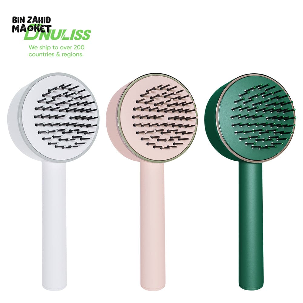 SELF-CLEANING DETANGLING HAIR BRUSH – MASSAGE AIR CUSHION WATERPROOF FOR WOMEN