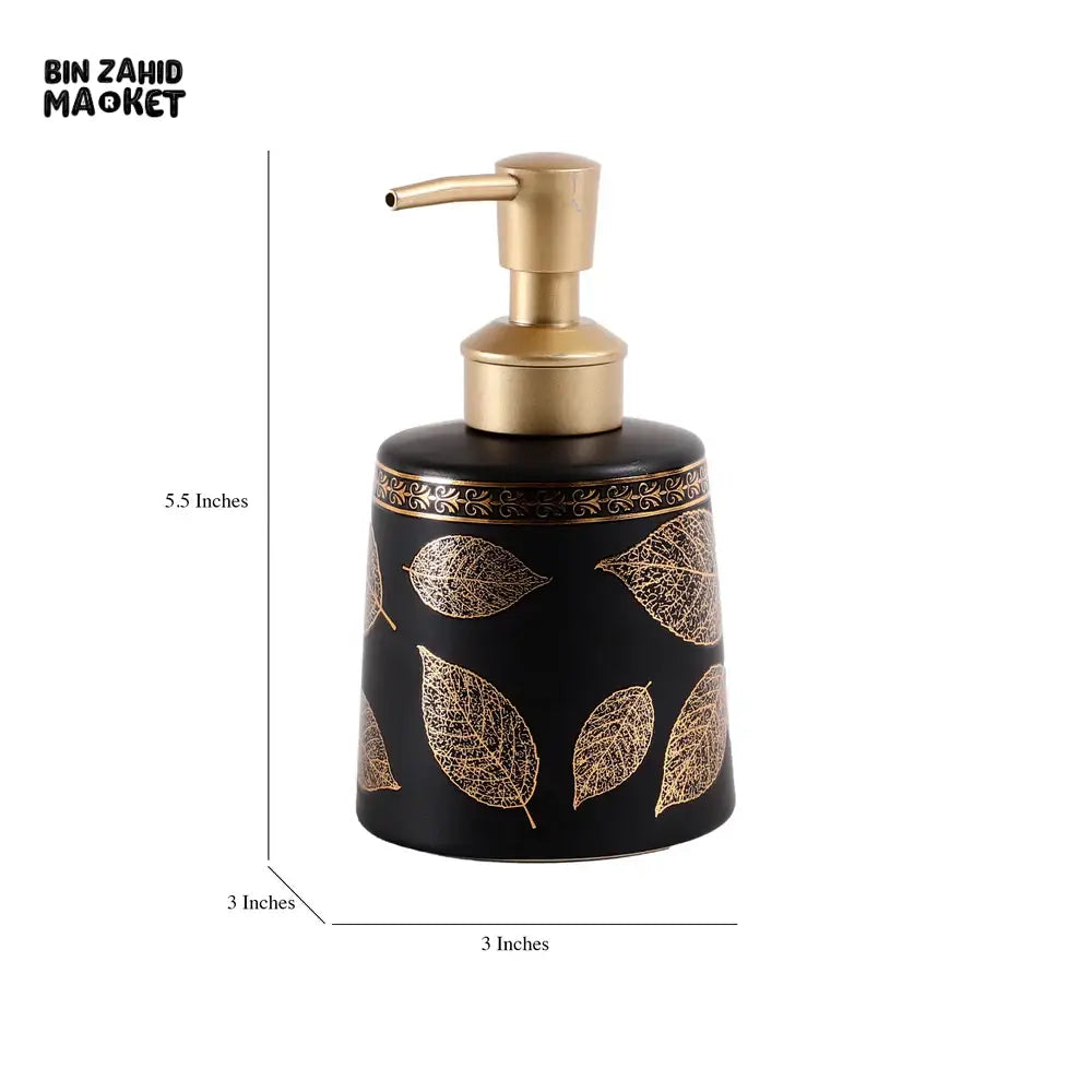 SERENITY CERAMIC SOAP & LOTION DISPENSER ELEGANT BATHROOM COUNTERTOP ACCESSORY