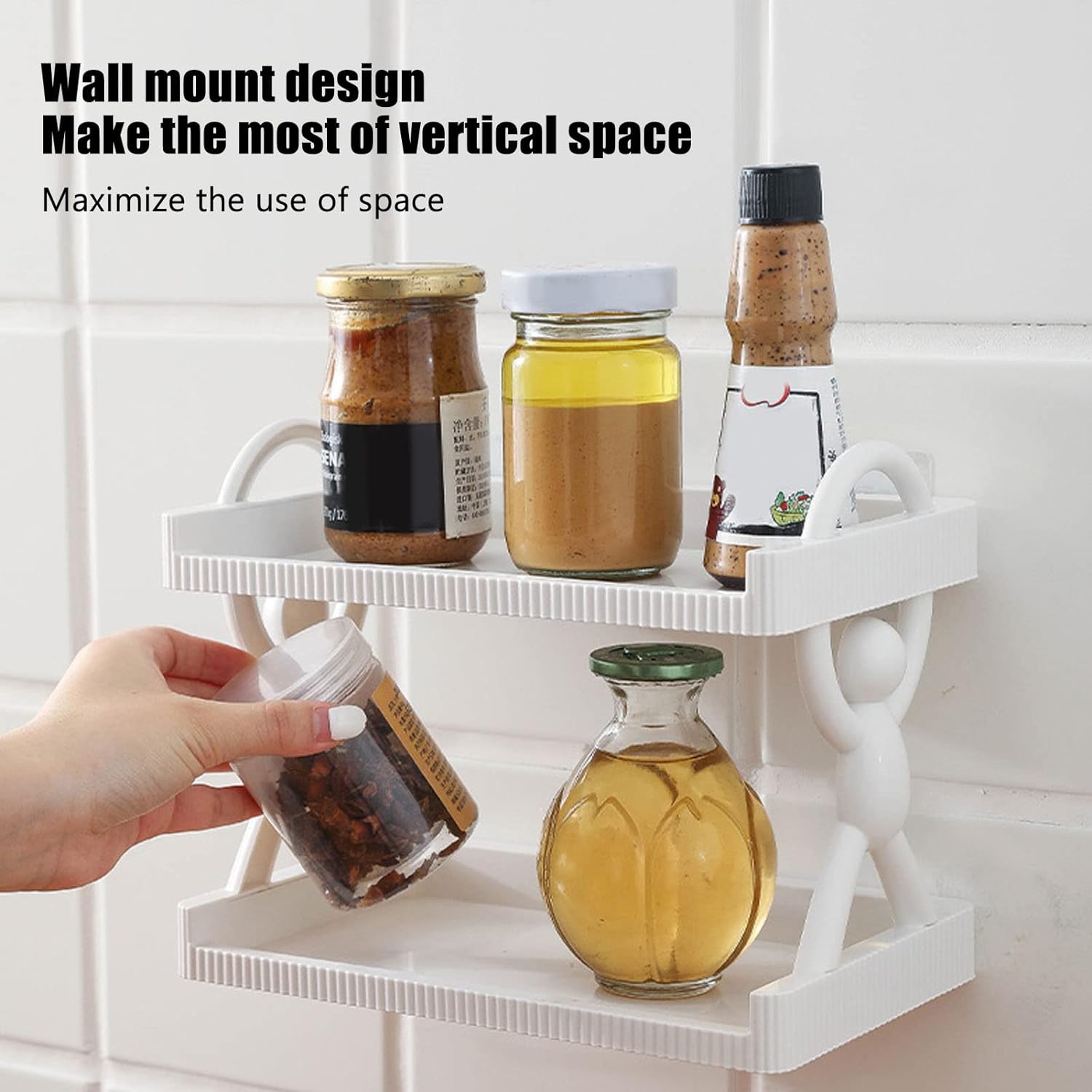 MULTIPURPOSE 2 LAYERS WALL STORAGE SHELF