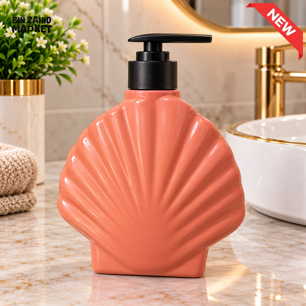 SHELL SHAPED LIQUID SOAP DISPENSER WITH PUMP - Soap Dispensers