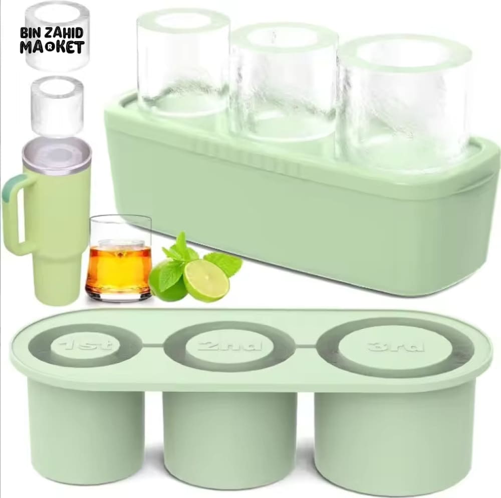 SILICONE CYLINDER ICE CUBE MOLD TRAY – ICE MAKER COMPATIBLE WITH 20-40 OZ STANLEY CUPS & TUMBLERS