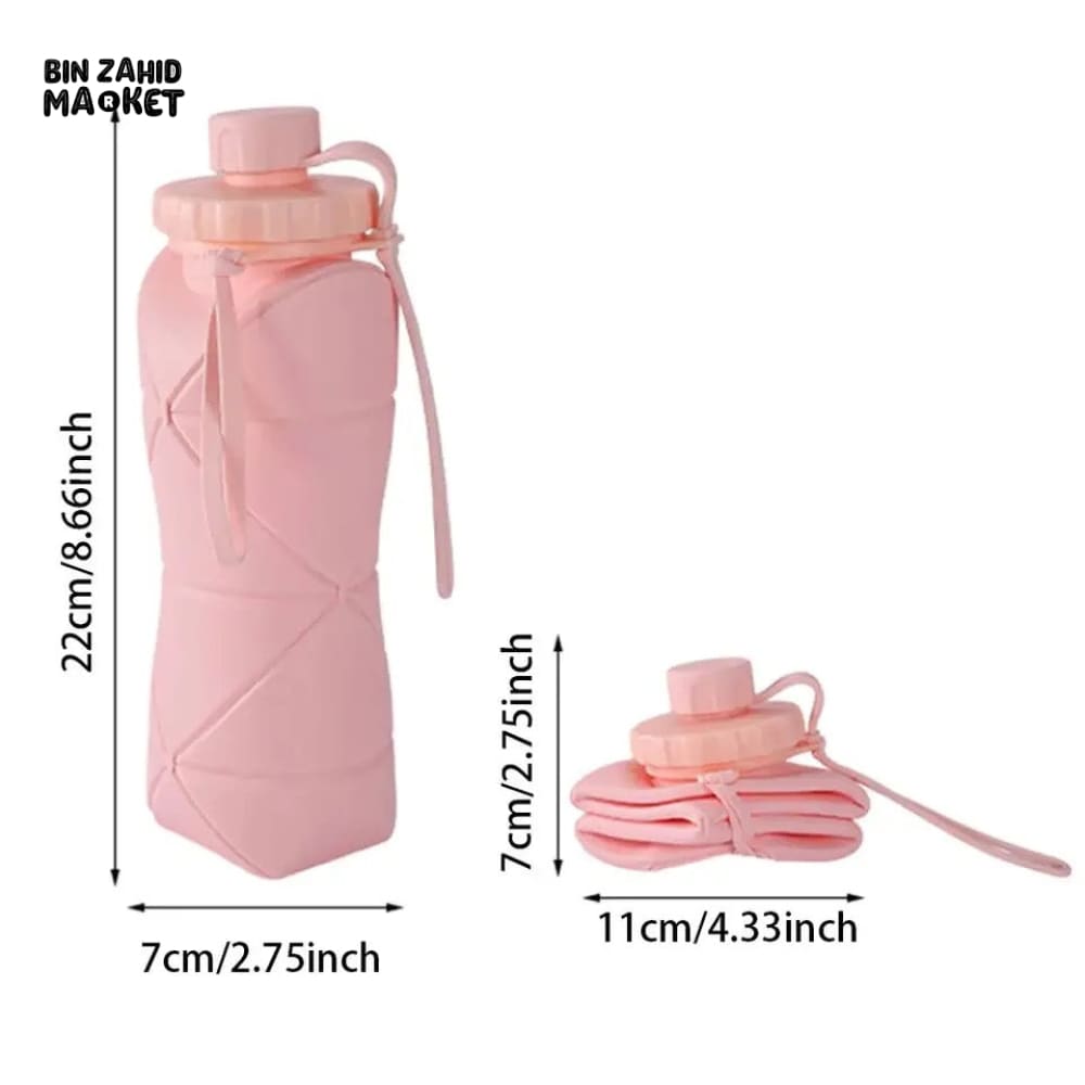 SILICONE FOLDABLE WATER BOTTLE 600ML