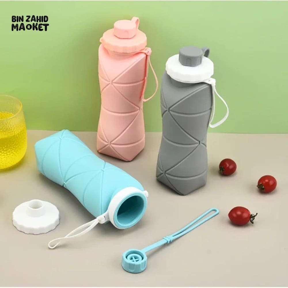 SILICONE FOLDABLE WATER BOTTLE 600ML