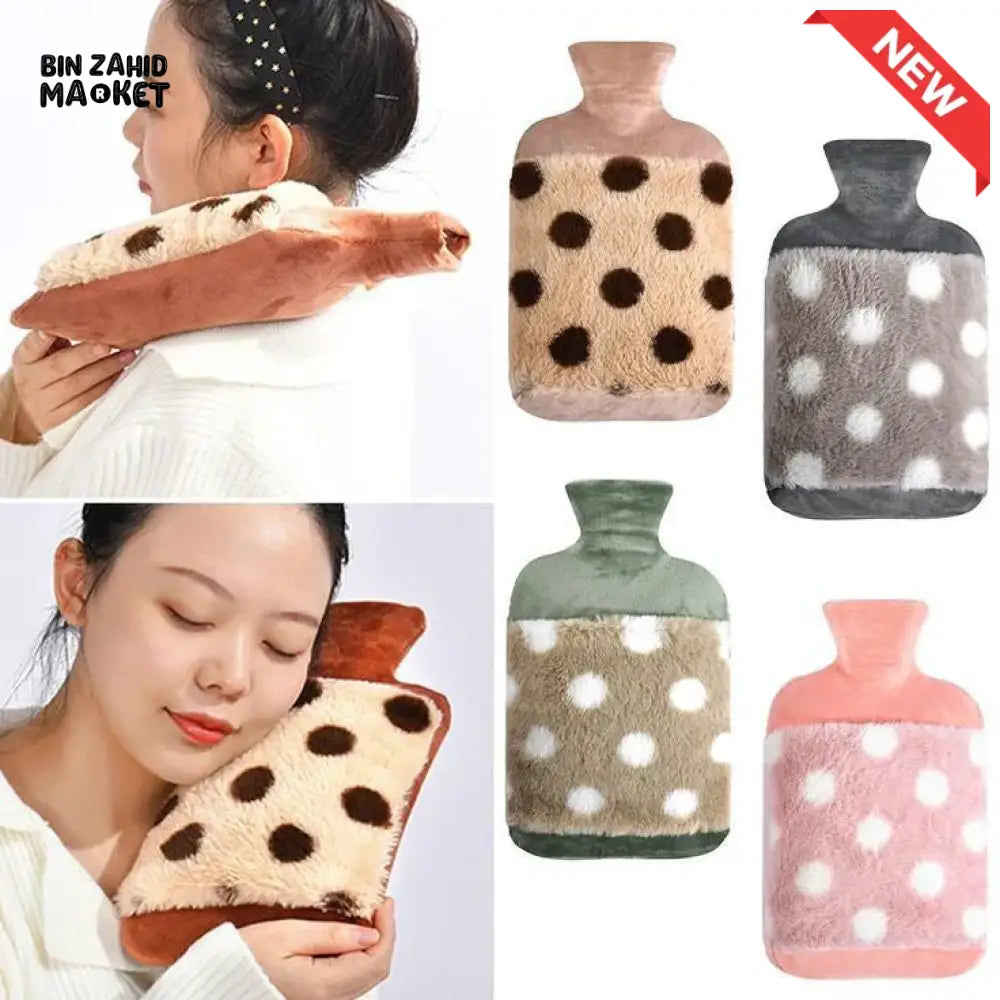 SILICONE HOT WATER BAG WITH POUCH – 2000ML LEAKPROOF WARMING BOTTLE