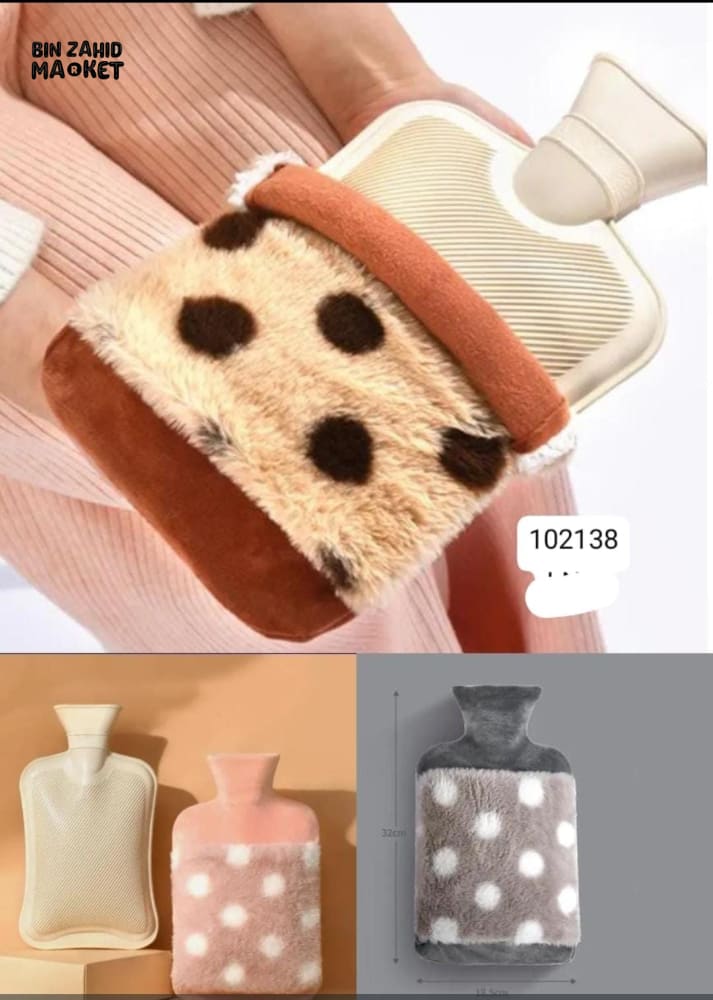 SILICONE HOT WATER BAG WITH POUCH – 2000ML LEAKPROOF WARMING BOTTLE