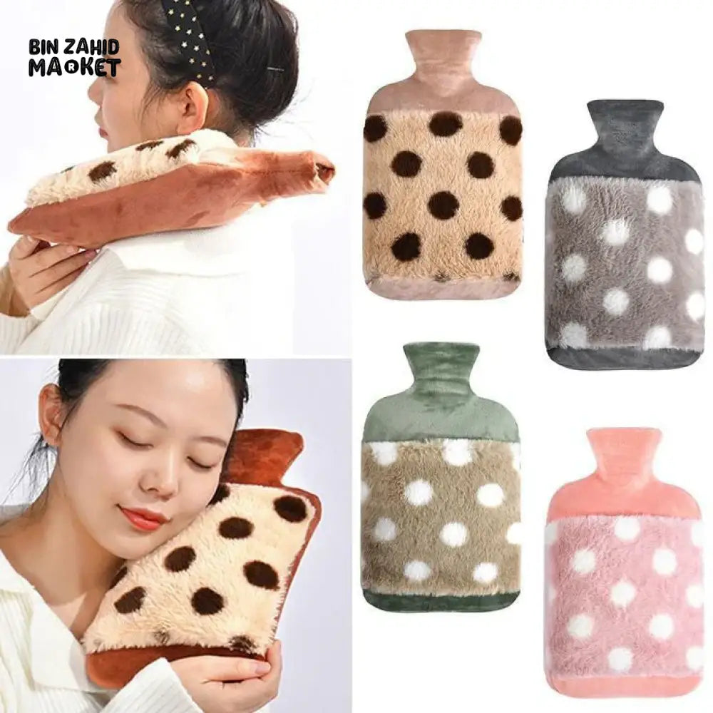 SILICONE HOT WATER BAG WITH POUCH – 2000ML LEAKPROOF WARMING BOTTLE