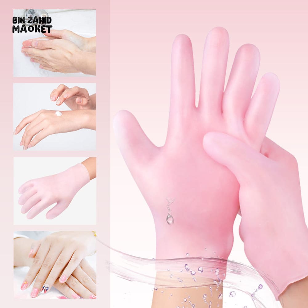 SILICONE MOISTURIZING GLOVES FOR DRY HANDS – ANTI-SLIP EXFOLIATING DEAD SKIN REMOVER