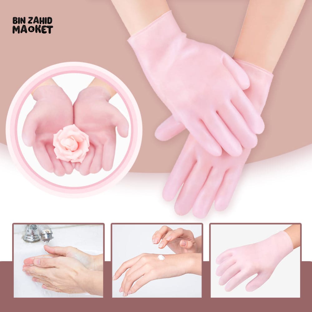 SILICONE MOISTURIZING GLOVES FOR DRY HANDS – ANTI-SLIP EXFOLIATING DEAD SKIN REMOVER